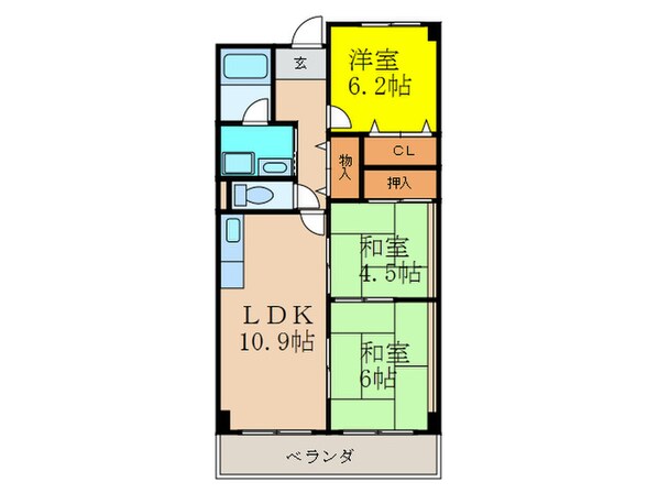 サンティール北野の物件間取画像